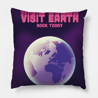 Visit Earth Space Art Pillow