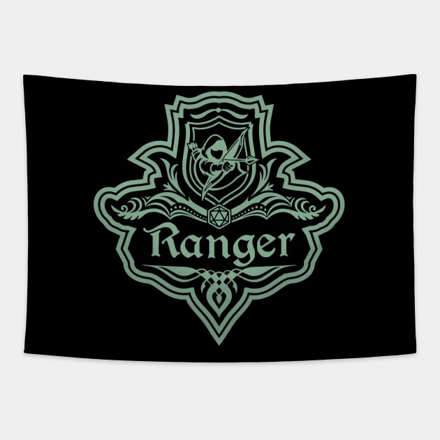 D&D Ranger 1 Color Emblem Tapestry by Sunburst