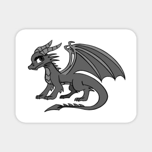 Black and white Fire Dragon - Yol Dovah Magnet