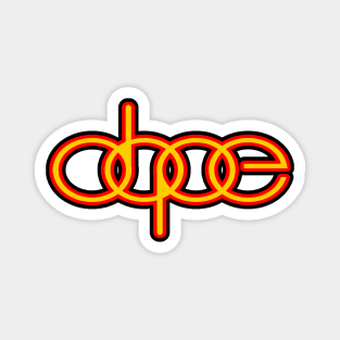 DOPE-BLACK, RED, and YELLOW Magnet