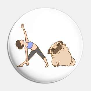 Pug yoga Pin