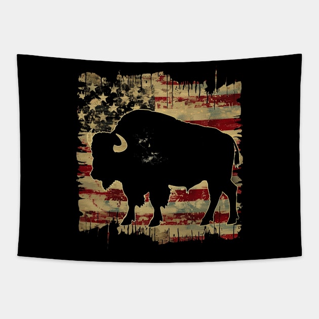 Buffalo Natural Hierarchies Tapestry by Silly Picture