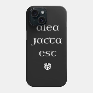 Alea Jacta Est - The Die is Cast - Latin Motto in Marble Phone Case