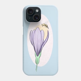 Flower with Bee Phone Case