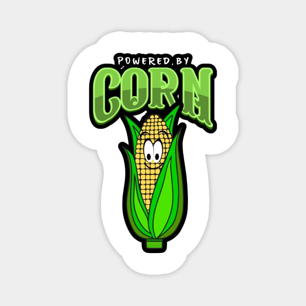 POWERED By Corn On The Cob Magnet by SartorisArt1