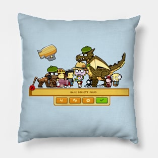 Game Society Scribbles Pillow