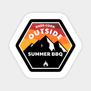 Dads Cook Outside - Summer BBQ Magnet