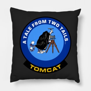 F-14 Tomcat - A Tale From Two Tails... - Blue Clean Style Pillow