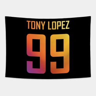 Tony Lopez Logo name and birth year number (rainbow) - Tiktok Lopez brothers Tapestry