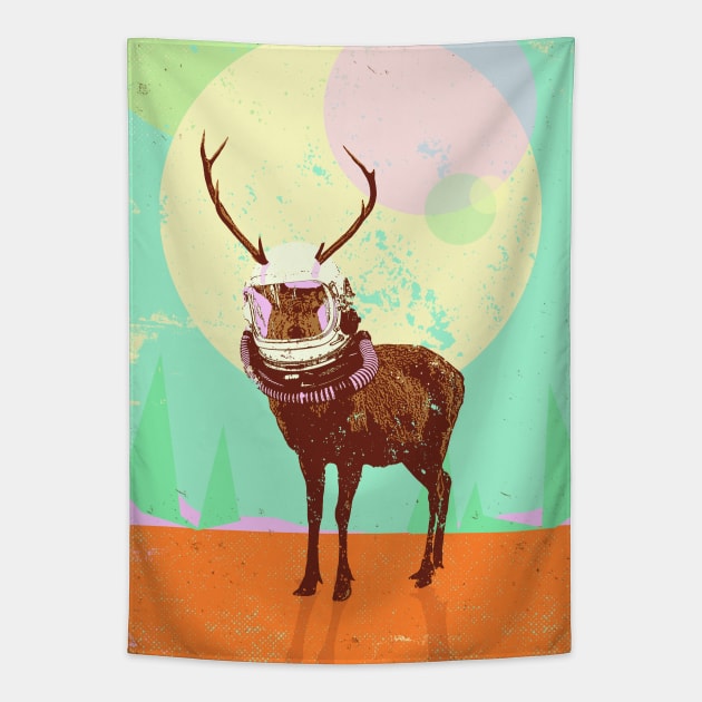 SPACE DEER Tapestry by Showdeer