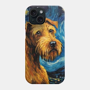 Irish Terrier painted in Starry Night style Phone Case