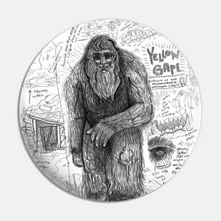 Yellow Gape Bigfoot Study Pin