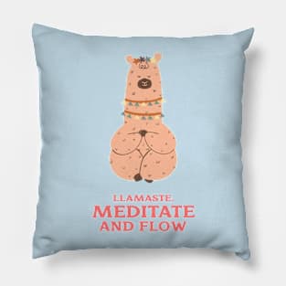 Llama Yoga namaste Cute Funny Pillow