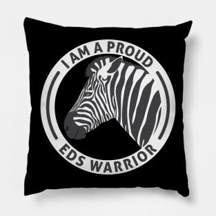 Ehlers Danlos Awareness Proud EDS Warrior Zebra Pillow
