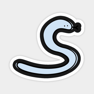 Cute Silly Simple Minimalist Pastel Blue Snake Pink Pattern Magnet