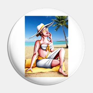 Beach day Pin