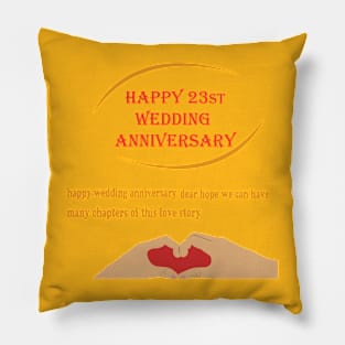 happy 23st wedding anniversary Pillow