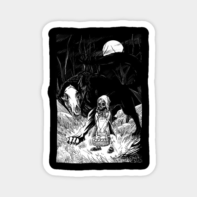 Little Dead Riding Hood Magnet by Void Bringer