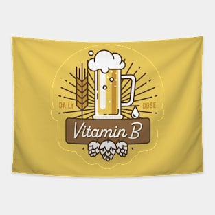 Vitamin B Beer Quote Tapestry