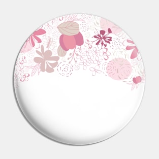 Abstract pink flower baby girl illustration Pin