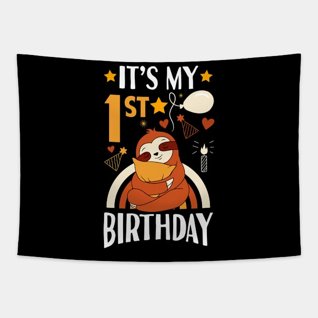 It's My 1st Birthday Tapestry by Tesszero