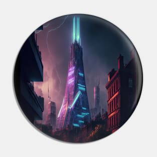 The Shard cyberpunk style Pin