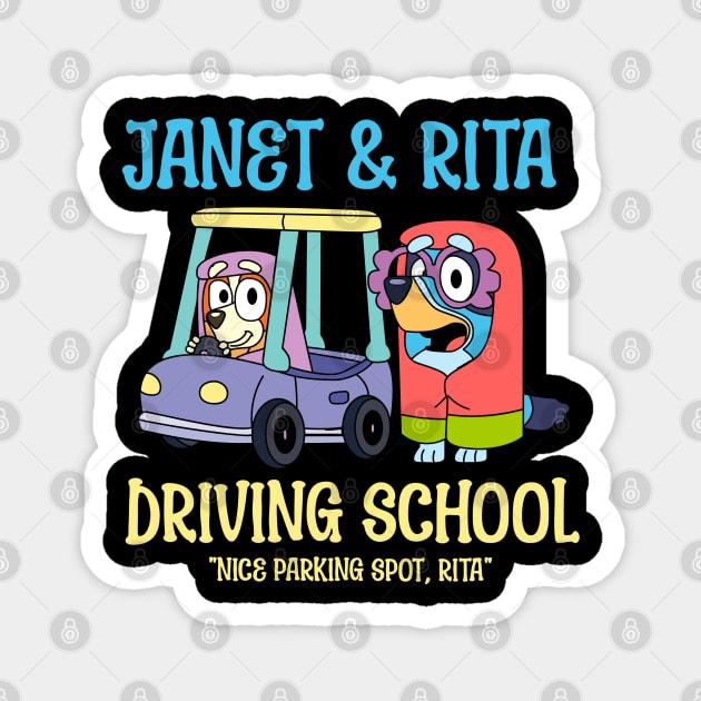 Janet And Rita Driving School Magnet by OnimakoArt