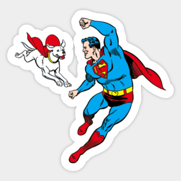 Superman And Krypto Superman Sticker Teepublic Au