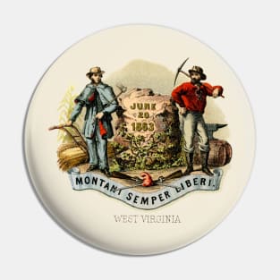 1876 West Virginia Coat of Arms Pin