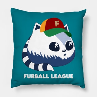 Furball League Fluffy Blue Cat Pillow