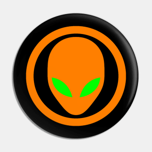 Orange Alien Pin