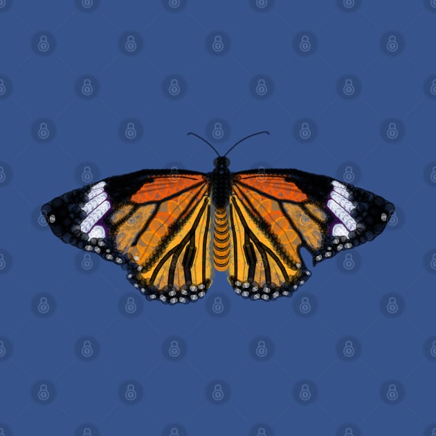 Spirograph Painted Lady Orange Butterfly by RachelEDesigns