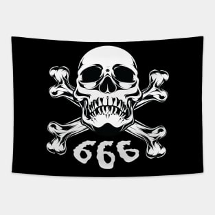 Skull Devil 666 Tapestry