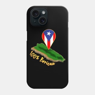 100% Boricua Phone Case