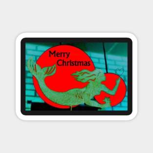 Christmas Mermaid - Merry Christmas Magnet