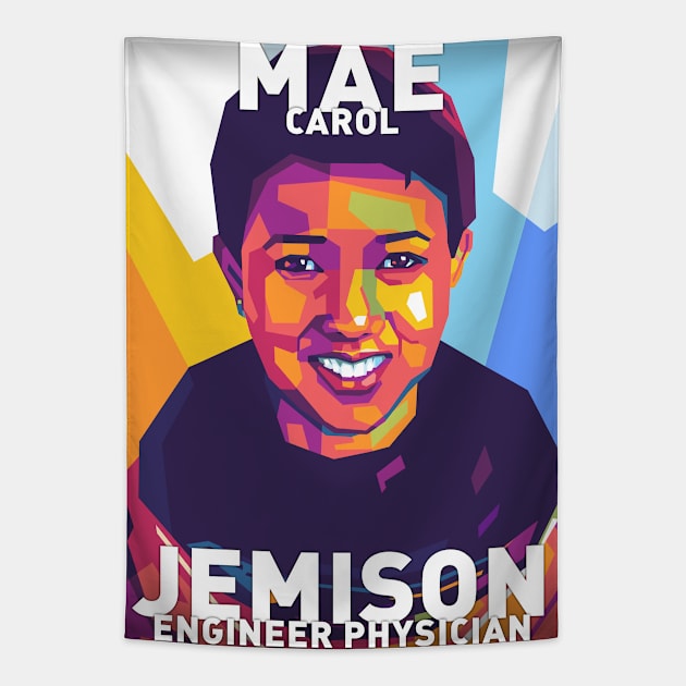 Mae Jemison Tapestry by Shecience