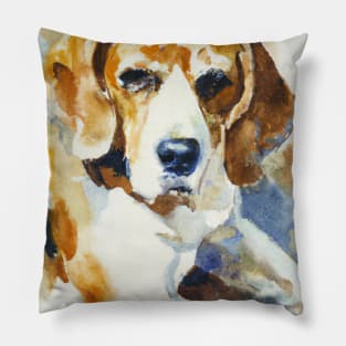 Beagle WBeagle Watercolor - Gift For Dog Lovers. Cool dog design for Beagle owners. Features watercolor dog. Great dog artwork for Beagle lovers.atercolor - Gift For Dog Lovers Pillow