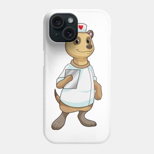 Meerkat as Nurse with Heart Phone Case