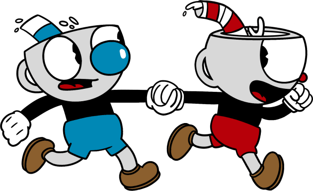 Cuphead & Mugman Kids T-Shirt by robsartstuff