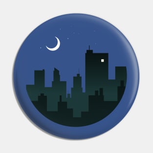 Sleeping Night City Pin