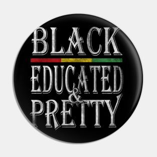 Black educated and pretty african american woman Pin