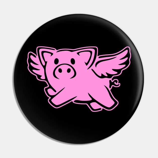 Flying Pig Pin by Oolong