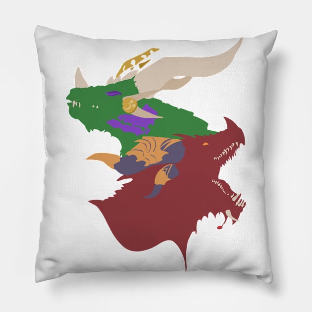 Dragon Sisters Pillow by Rackham