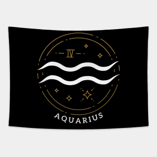 Aquarius Zodiac Sign Horoscope Present Gift for Birthday Tapestry