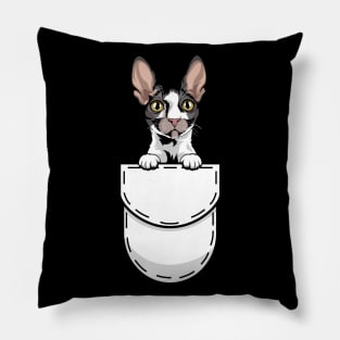 Funny Cornish Rex Pocket Cat Pillow