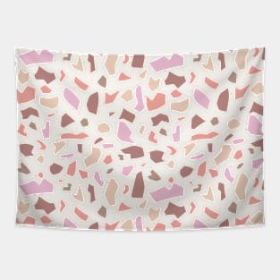 Warm pink and purple terrazzo pattern Tapestry