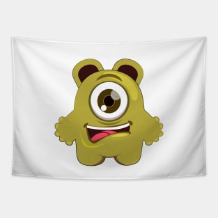 Cartoon monster with emotions Tapestry