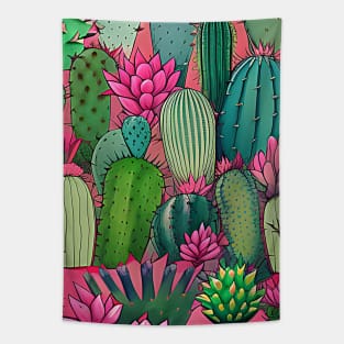 Lots of Little Cacti Tapestry