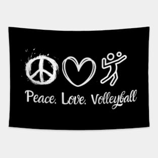 Peace Love Volleyball Tapestry