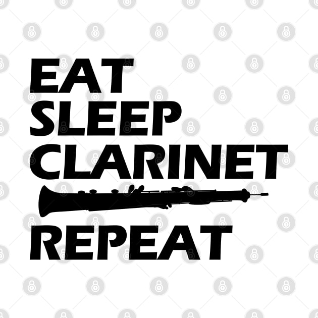 Clarinet - Eat Sleep Clarinet Repeat by KC Happy Shop